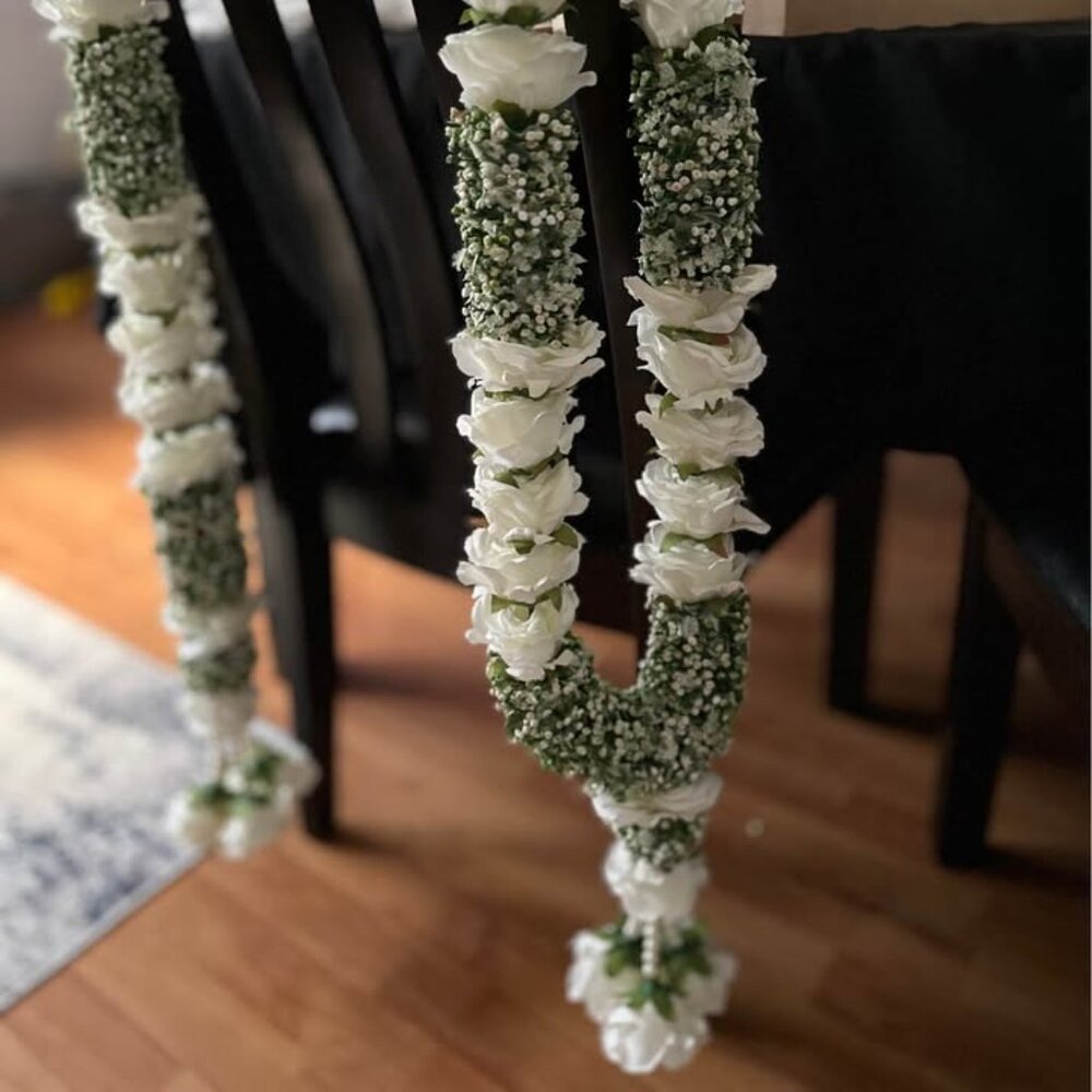 Faux Flower garland necklace / Jaimala / varmala wedding